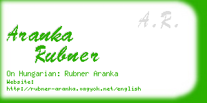 aranka rubner business card